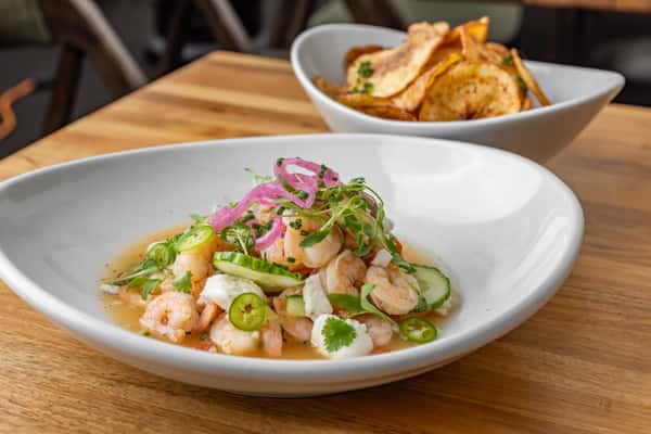 Wild Caught Mexican White Shrimp & Local Halibut Cocktail