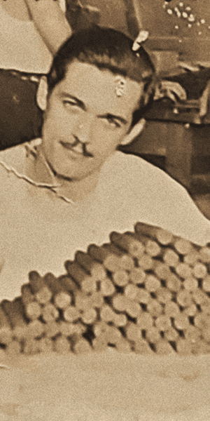 vintage image of man with cigars