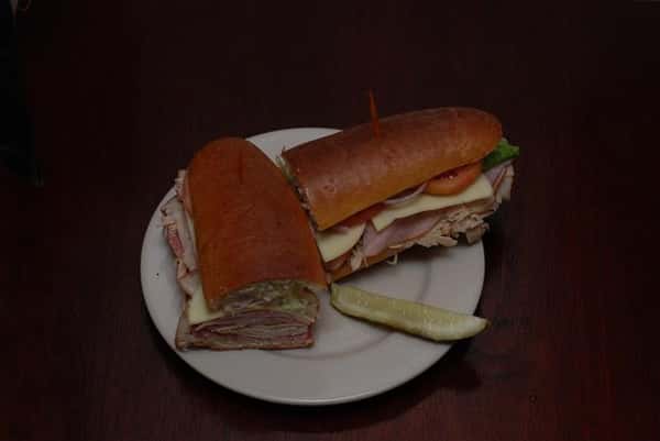 Cold cut club sandwich on hero