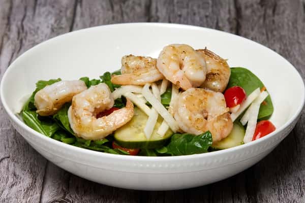 TOMATO PIPINO SALAD WITH SHRIMP