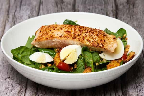 PINOY SALTED EGG SALAD WITH SALMON