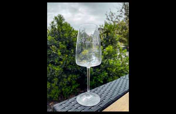 Logo White Wine Glass