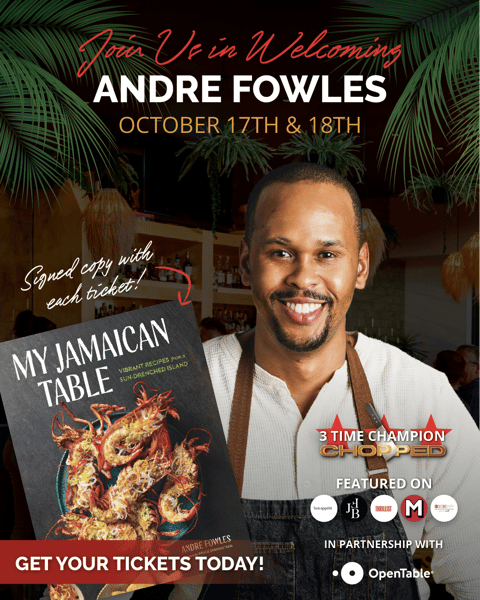 A photo of Chef André Fowles promotional dinner