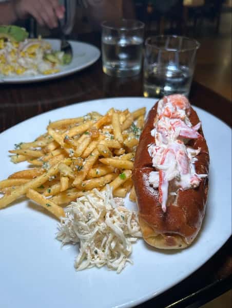 Cold lobster roll at Brick Walk Tavern