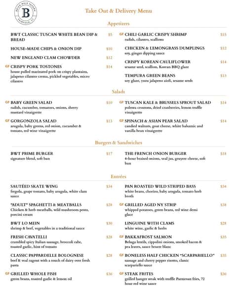 January 18th Take Out/Delivery Menu
Visit www.brickwalktavern.com or call (475)888-9966 to order