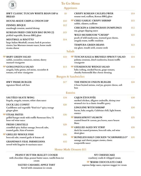 February 2nd Take Out/Delivery Menu.
Visit www.brickwalktavern.com or call (475)888-9966 to order
