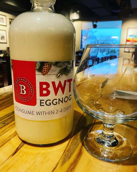 Don’t forget about our house made eggnog this month served in house and also bottled to go. Call for more details 475-888-9966.