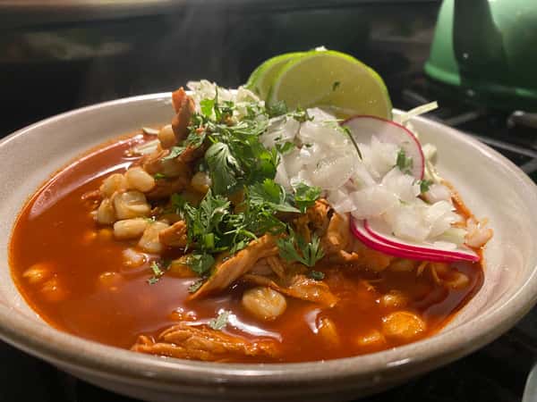 Recipe testing Posole Rojo