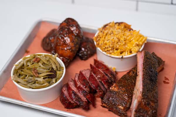 2 meat dinner with sides