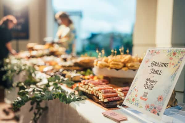 High level view of grazing table