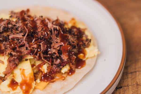 Market - brisket taco