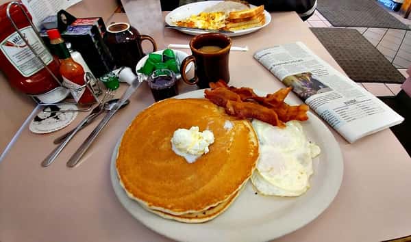 Pancakes and bacon