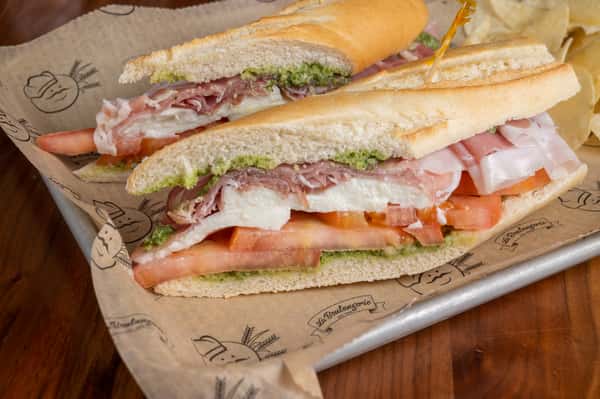 Prosciutto & Mozzarella Sandwich Food La Boulangerie Boul'Mich