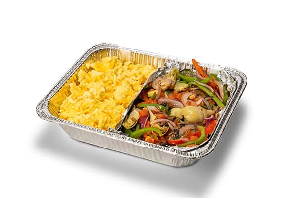Veggie Scrambled Eggs (serves 10-12)