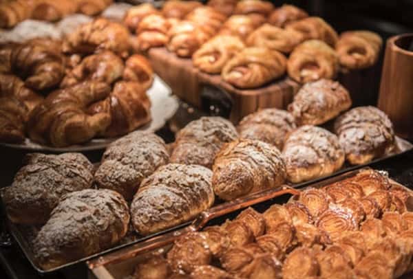 Assorted croissants and pastries