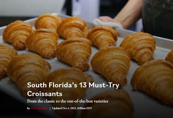 Tray of croissants