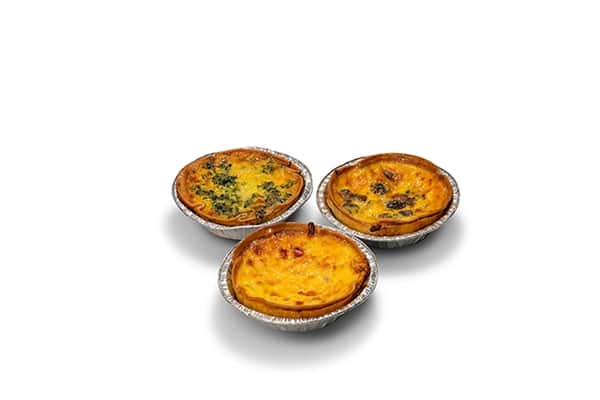 Quiches *(Must be reheated on site)