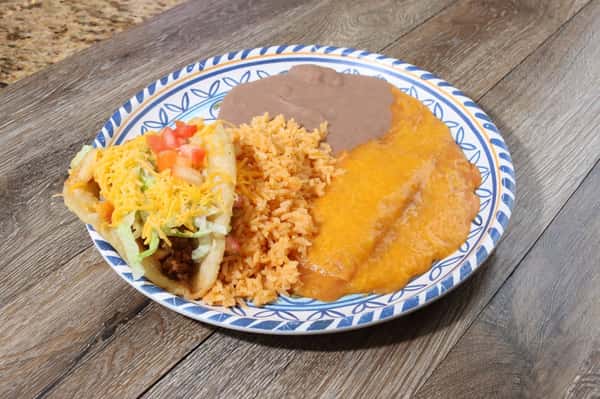 #5 Cheese Enchilada & Puffy Taco