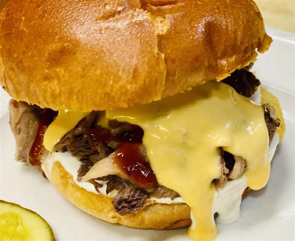 B.B.Q. Beef Brisket and Cheddar Specials TV's Deli & Diner