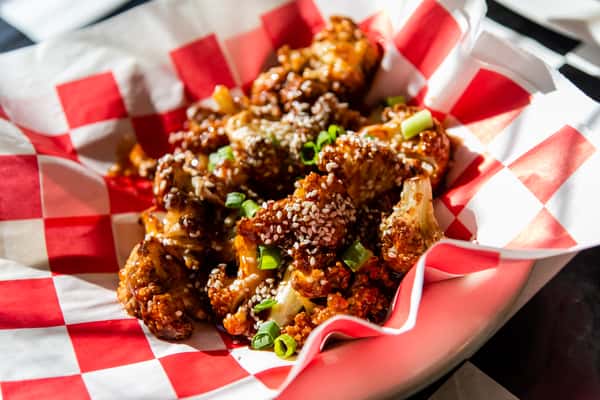 Sticky Sesame Cauliflower Bites