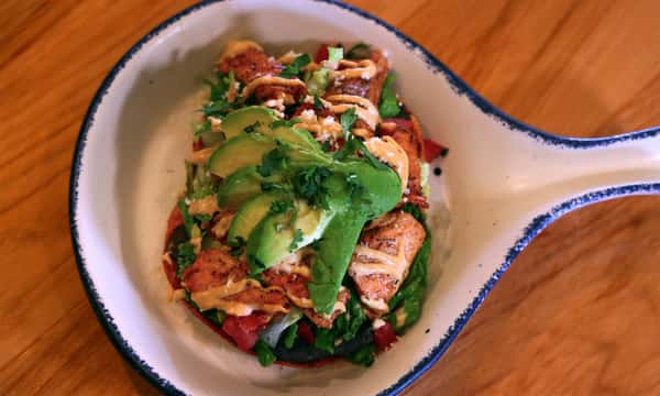 Blackened Salmon Tostada