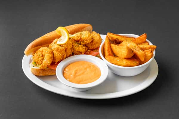 Shrimp Poboy And Fries