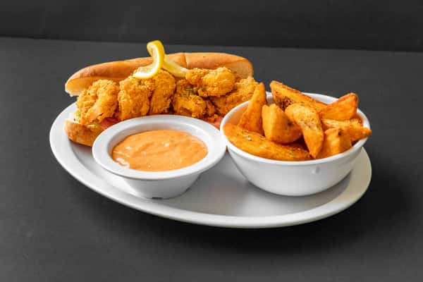 Shrimp Poboy And Fries