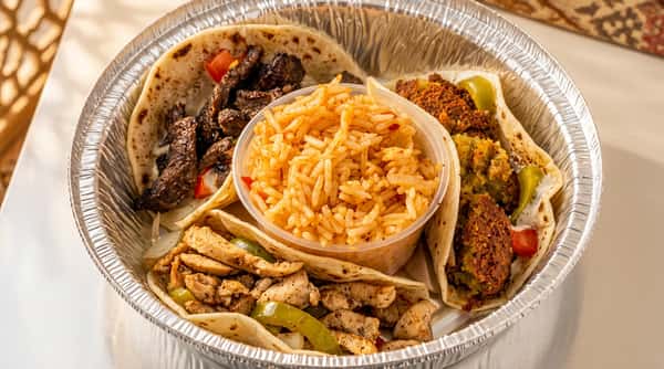 Taco Tuesday - 3 Tacos & Rice $10