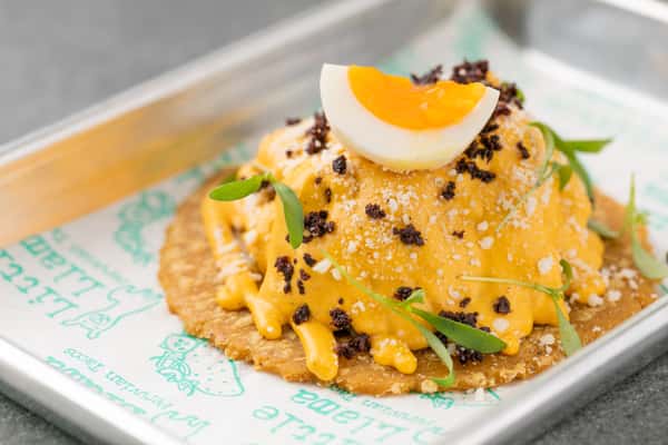 Papa A La Huancaina Taco