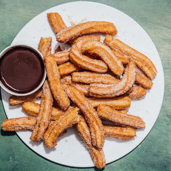 Churros with Chocolate Sauce Platter