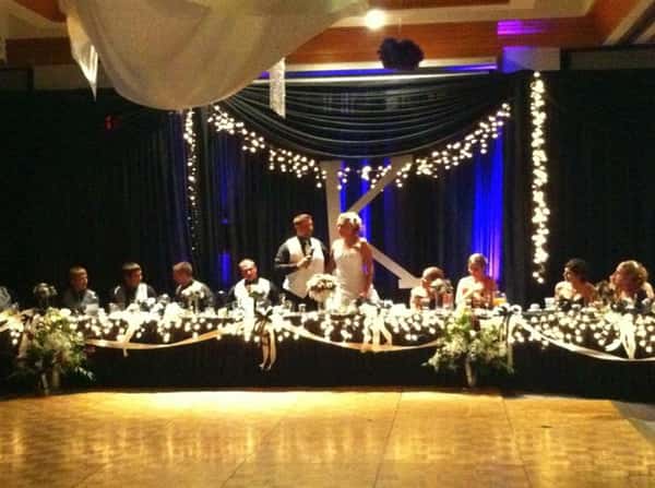wedding reception table.