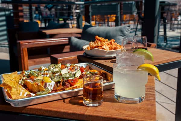 Smokehouse nachos and cocktails