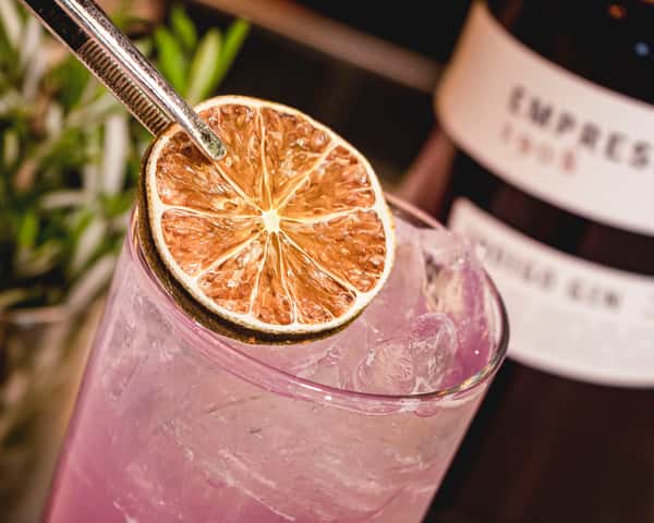 Drink with a slice of orange