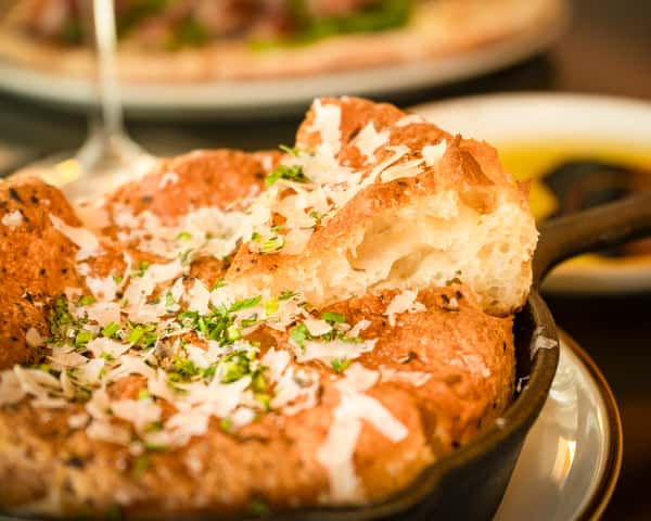 Focaccia close up