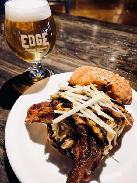 entree with Edge beer
