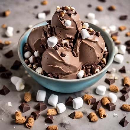 Chocolate ice-cream in a bowl