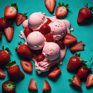 Strawberry ice-cream