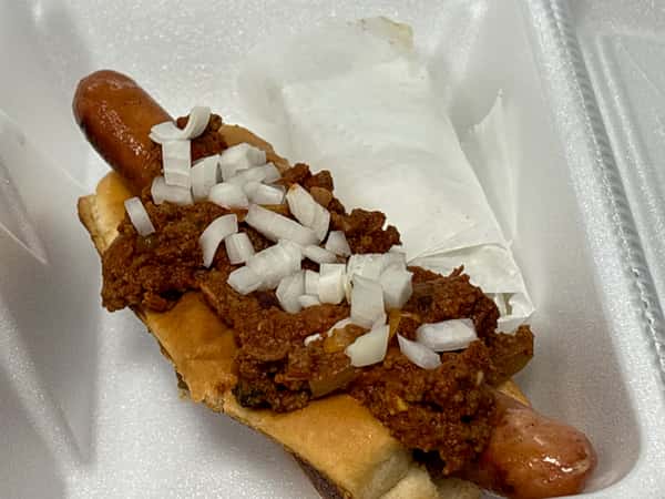 All Beef Chili dogs