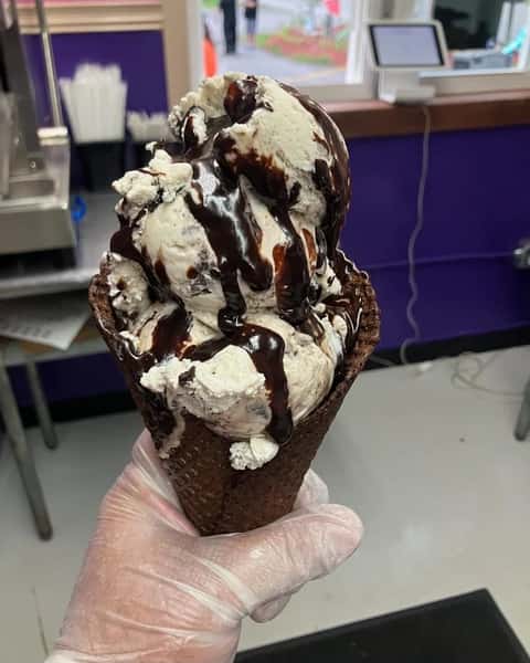 Chocolate ice-cream cone