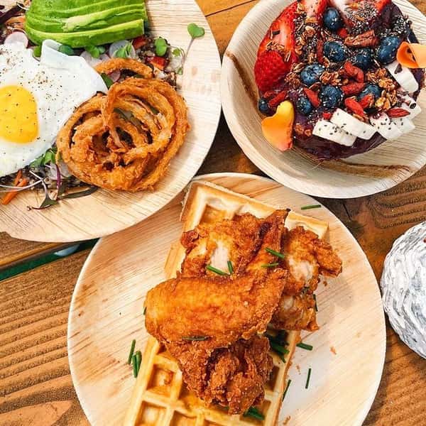 assorted breakfast foods