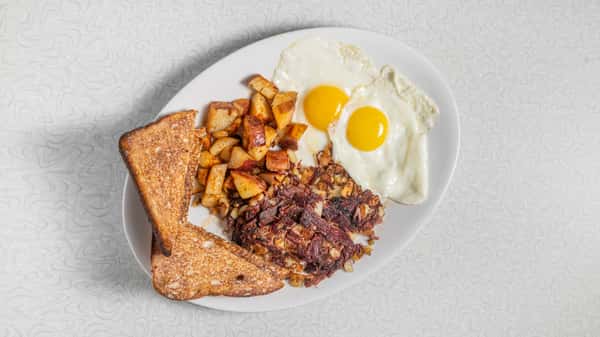 Homemade Corned Beef Hash 'N Eggs