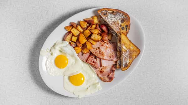 Two Eggs with Bacon, Sausage or Ham