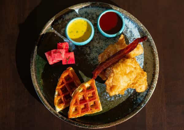 chicken and waffles