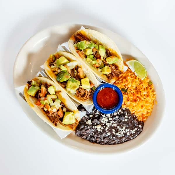 Three Slow-Roasted Brisket Tacos
