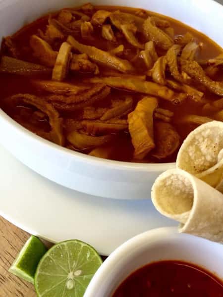 Spicy chicken and tortilla soup