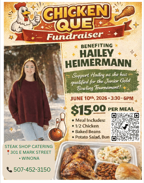 Wednesday, June 10th, 2026, Chicken Q Benefiting - Hailey Heimermann Qualified Junior Gold Bowling (Pre Orders Recommended & TICKETS BEING SOLD)