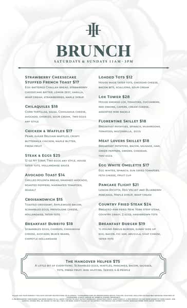 Menu - Hubbard Inn