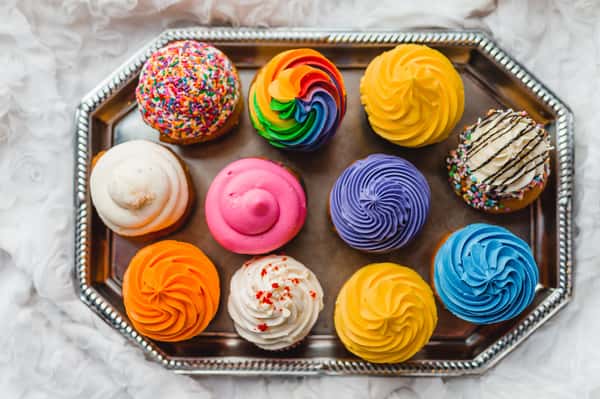 variety of cupcakes