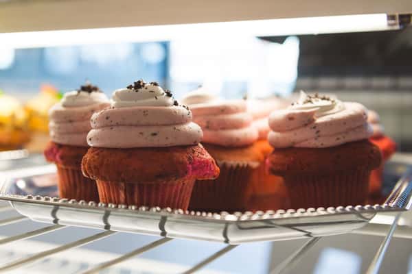 cupcakes in case