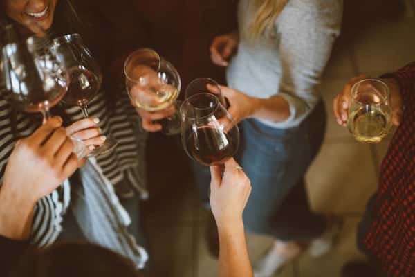 wines at party